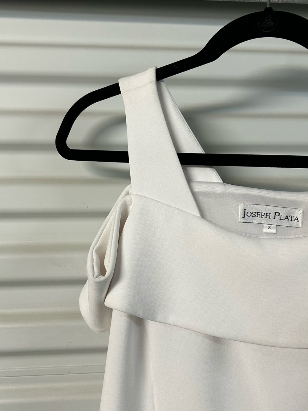 White Cold-Shoulder Ruffle Camisole - Picture 3 of 11